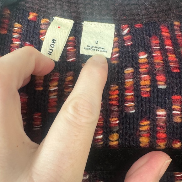 MOTH Anthropologie Wool Blend Waterfall Sweater - Picture 3 of 7